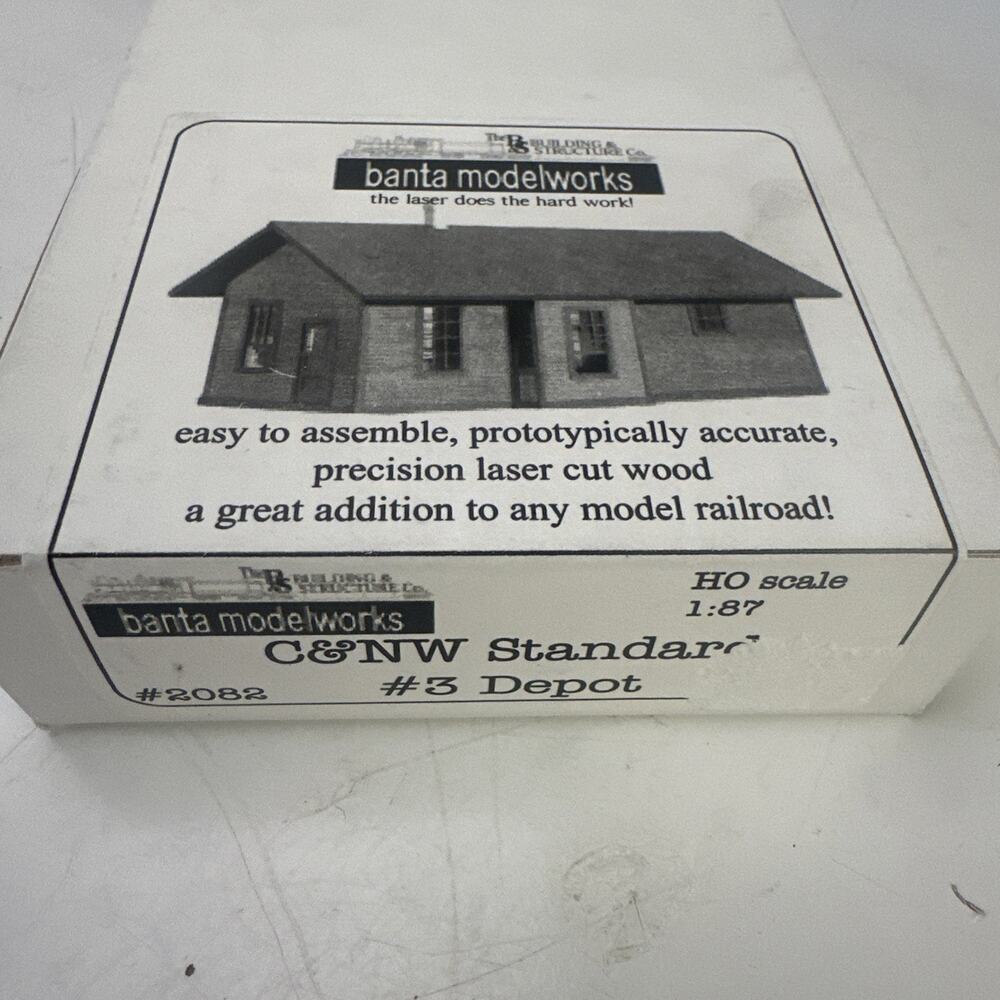 Banta ModelWorks 2082 HO Scale C&O Standard Depot (Laser Cut Wood Kit)